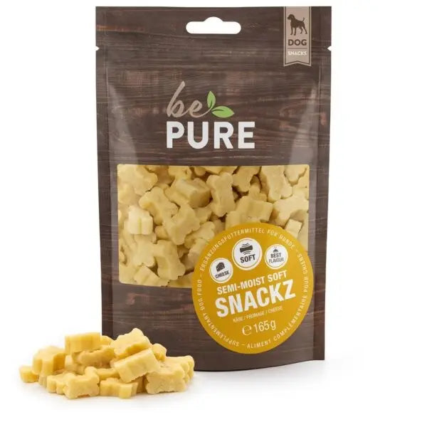 bePure Semi-Moist Soft Snackz mit Käse für Hunde (165g) bePure