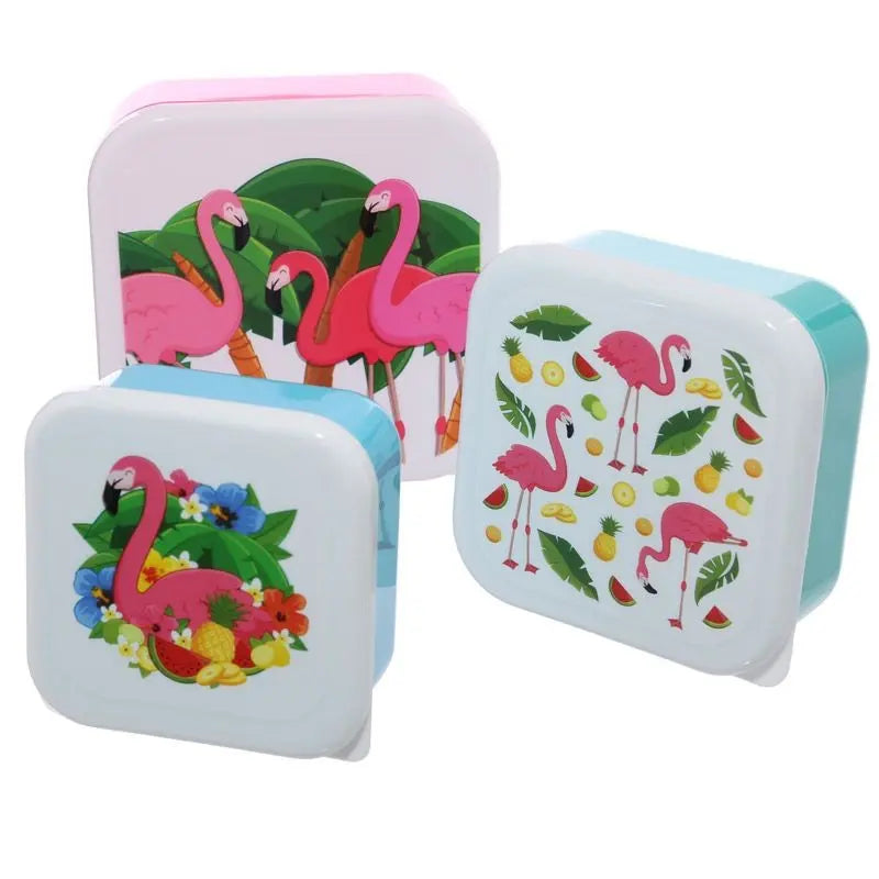 Flamingo-Lunchboxen 3er-Set Woofbox