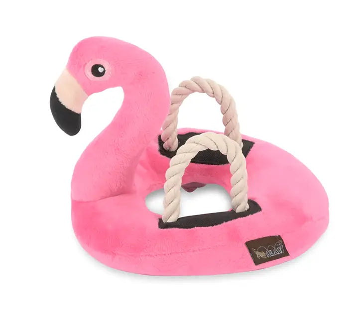 Hunde Plüschspielzeug Flamingo Woofbox