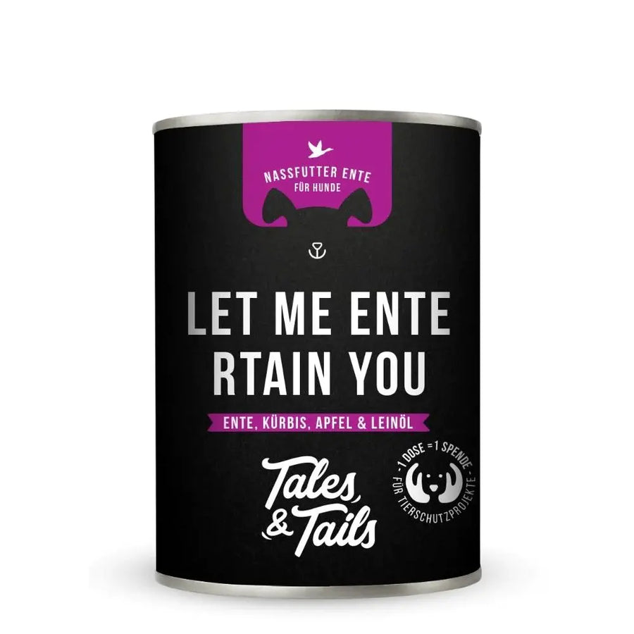 Let me ENTErtain you - Nassfutter für Hunde mit 75% Ente - 400g Tales & Tails