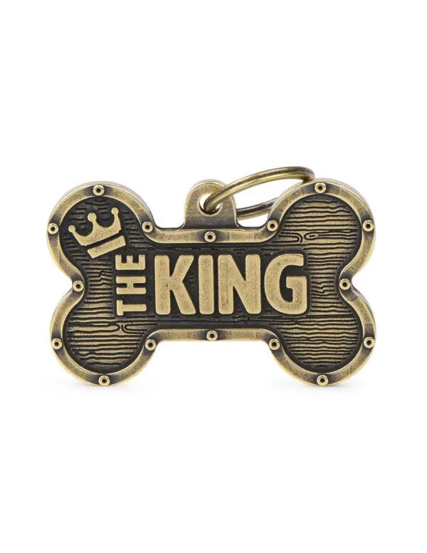 Bone Bronx King ID Tag für Hunde in Gold MyFamily