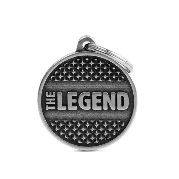 Big Round Bronx Studs ID Tag für Hunde in silber MyFamily