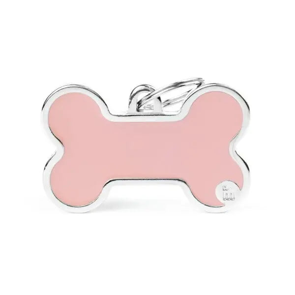 Bone Logo ID Tag für Hunde in pink MyFamily