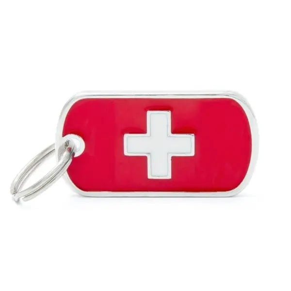 Big Switzerland ID Tag für Hunde in rot und weiss MyFamily