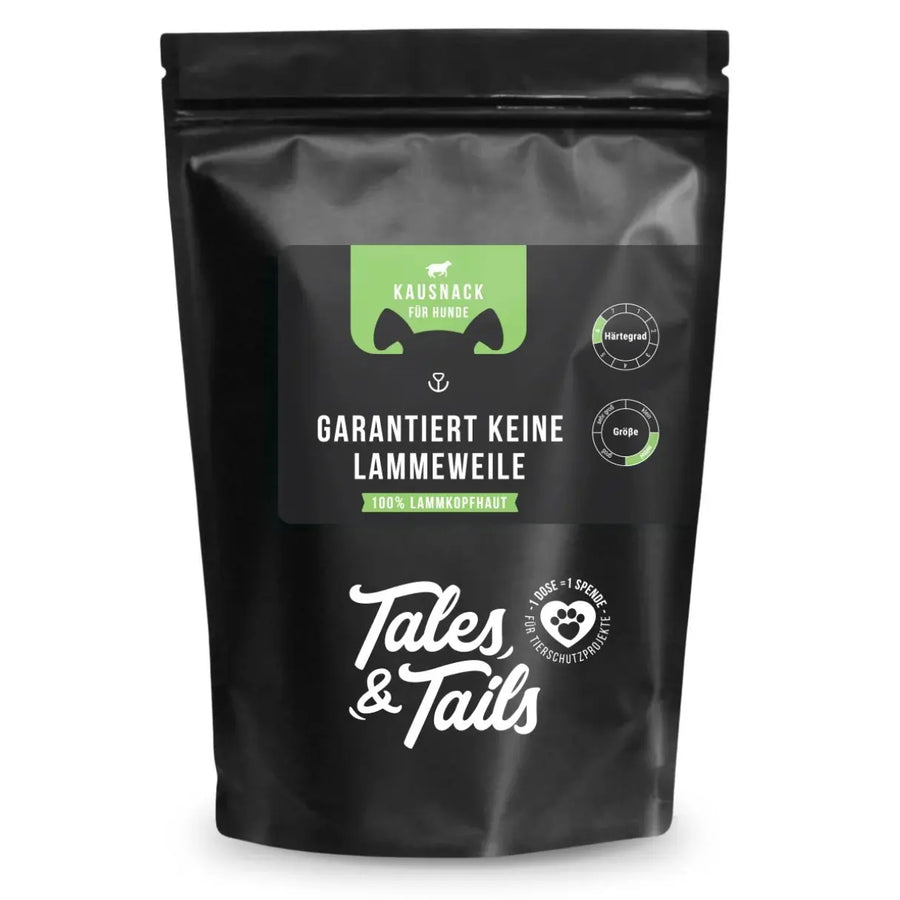 Garantiert keine Lammeweile - 100% Lammkopfhaut 500g Tales & Tails