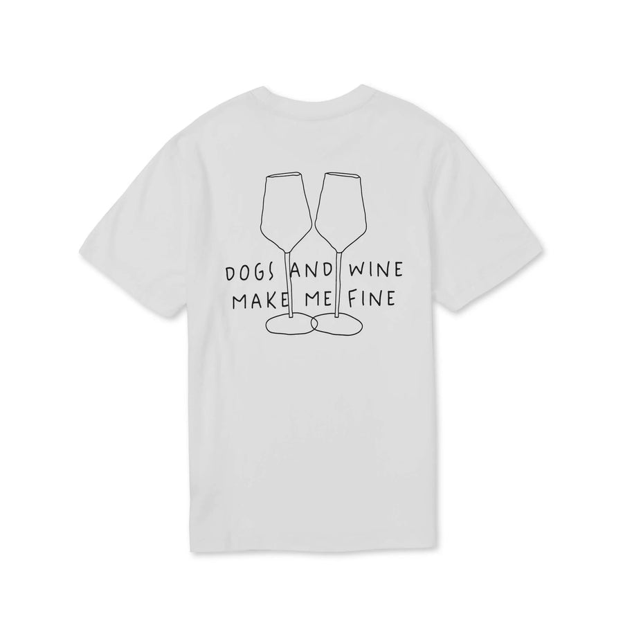 T-Shirt DOGS AND WINE MAKE ME FINE Lieblingspfote