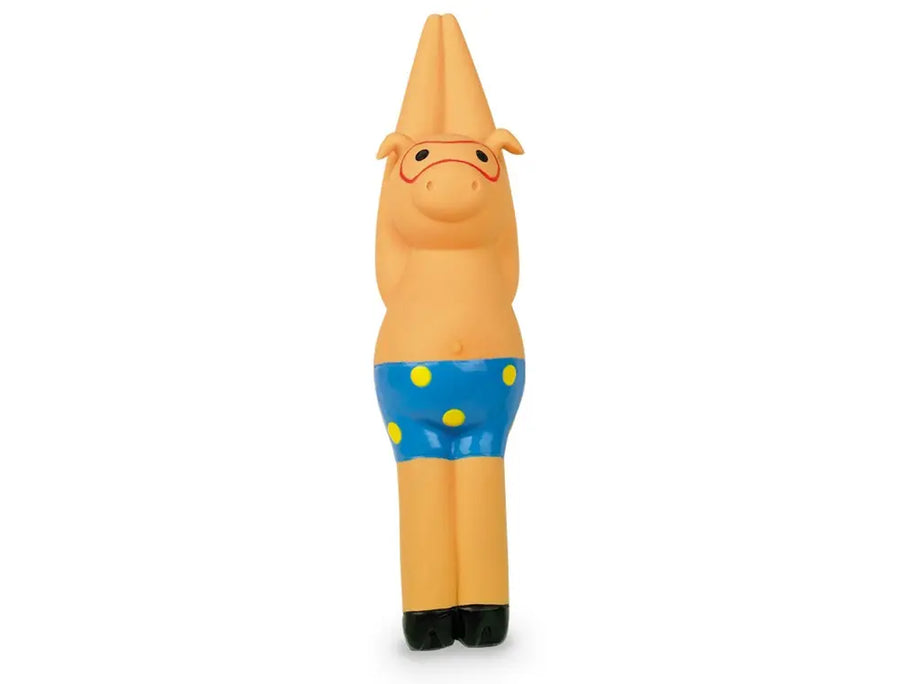 Hundespielzeug Latex-Schweinchen in Badehose Woofbox