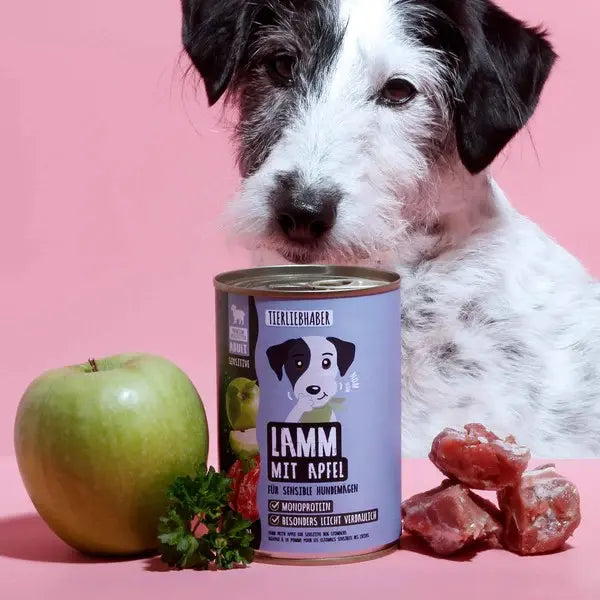 Nassfutter Lamm mit Apfel 400g Tierliebhaber