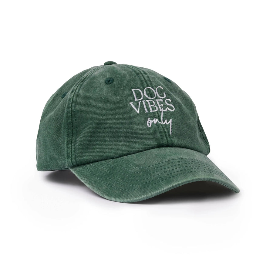 Cap "DOG VIBES ONLY" vintage Grün Lieblingspfote
