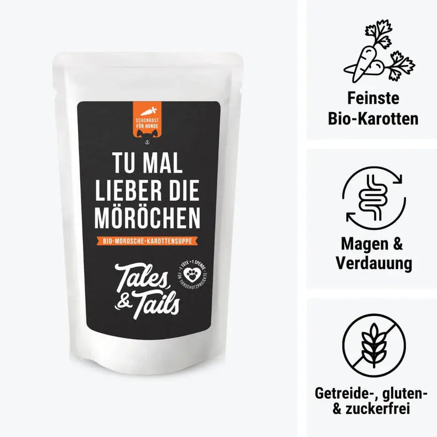 Tu mal lieber die Möröchen - Morosche Karottensuppe für Hunde - 130 Gramm Tales & Tails