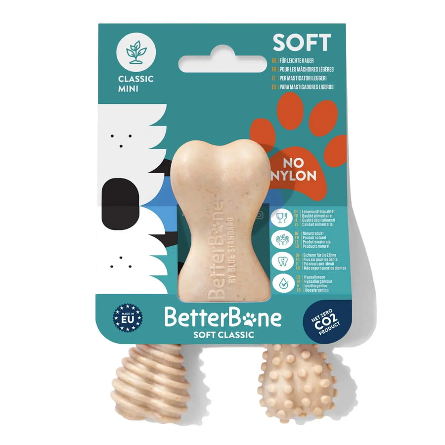 BetterBone Hundespielzeug zum Kauen -  Mini / Light / Veggie (MLV) Kauknochen Hund -  Nylon- & GMO-frei auf Zellulosebasis - Kauspielzeug splitterfrei & hypoallergen BetterBone