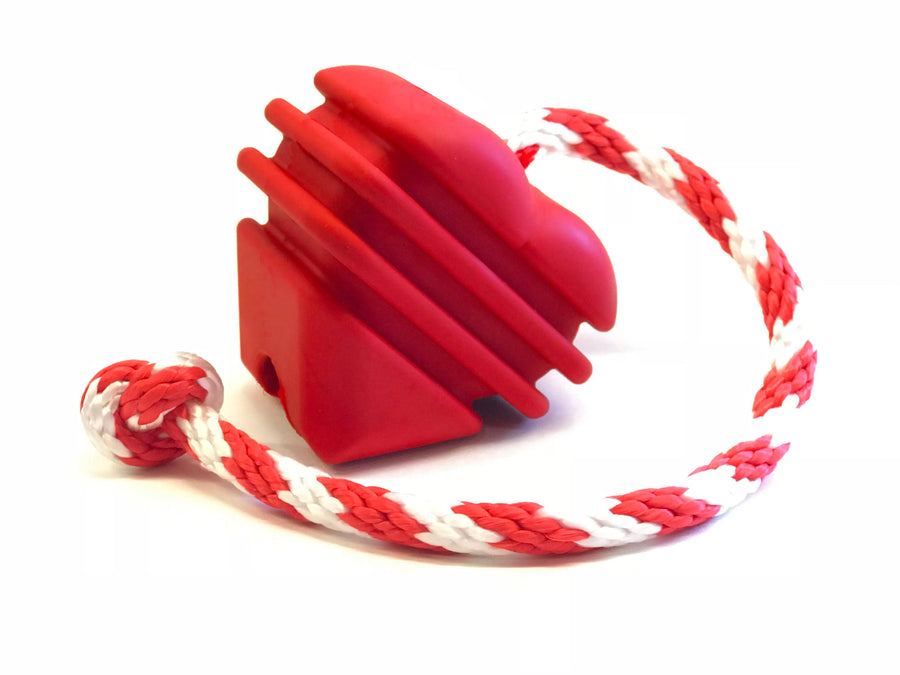 Valentinsherz an einer Schnur — extrem robuster Belohnungsball SodaPup Dog Toys