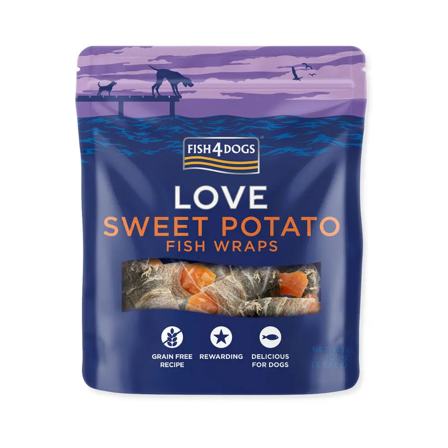Fish4Dogs Love Süsskartoffel Fisch Wraps - 100 g Lucky-Pet Handels- und Produktions GmbH