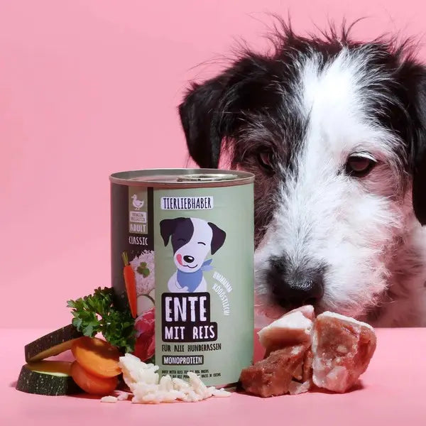 Nassfutter Ente mit Reis 400g Tierliebhaber