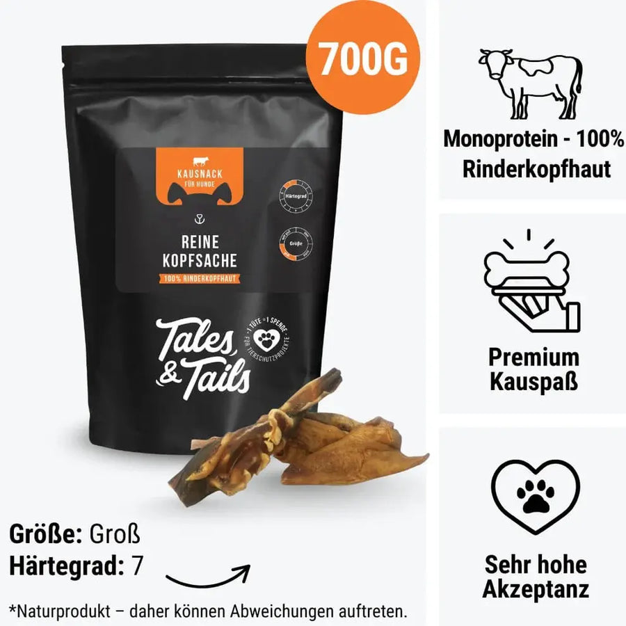 Reine Kopfsache - 100% Rinderkopfhaut 700g Tales & Tails